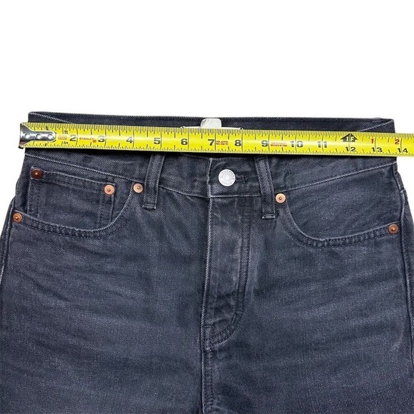 NWOT Madewell Women's Low-Slung Straight Jeans Black Size 23 Airy Denim - Picture 10 of 13